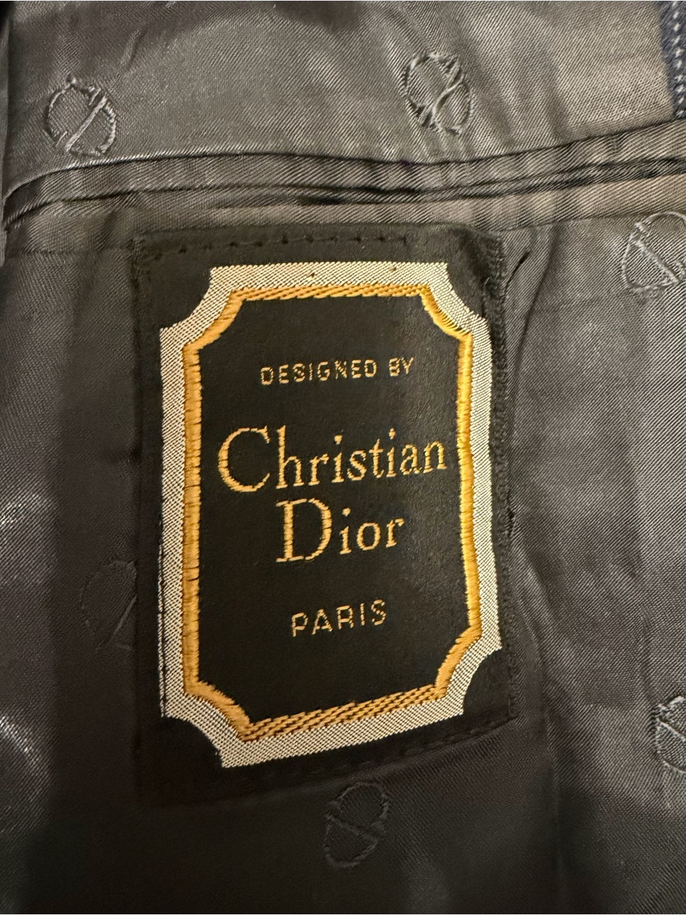 Vtg 1950s CHRISTIAN DIOR Monsieur Pinstripe Blazer Jacket Wool Hart Schaffner 42